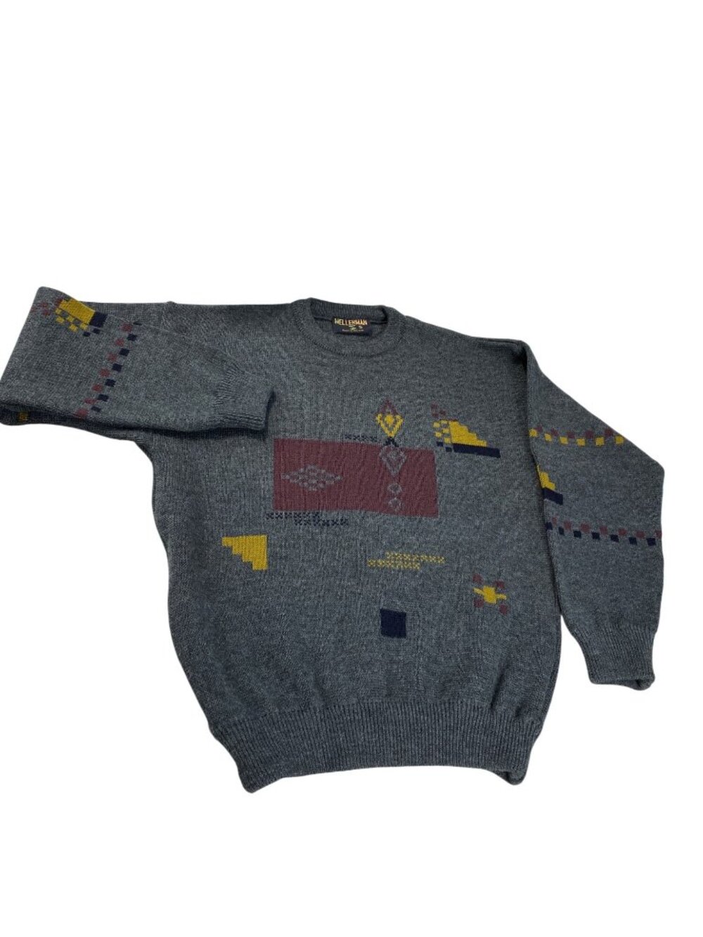 Kellerman Ireland mens wool blend gray crew neck sweater sz S SKU 10-723